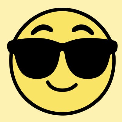 emoji with sunglasses