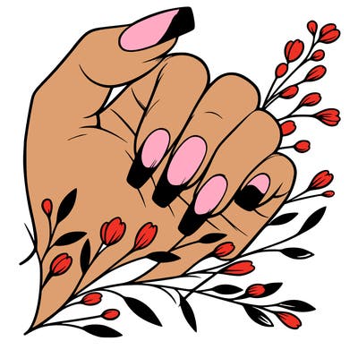 nails with french tip