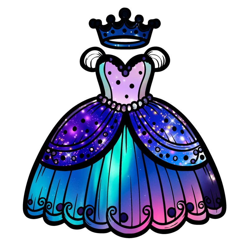 gown with tiara