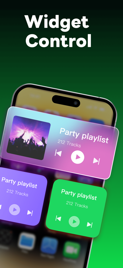 Customizable music player widgets for iPhone home screen control