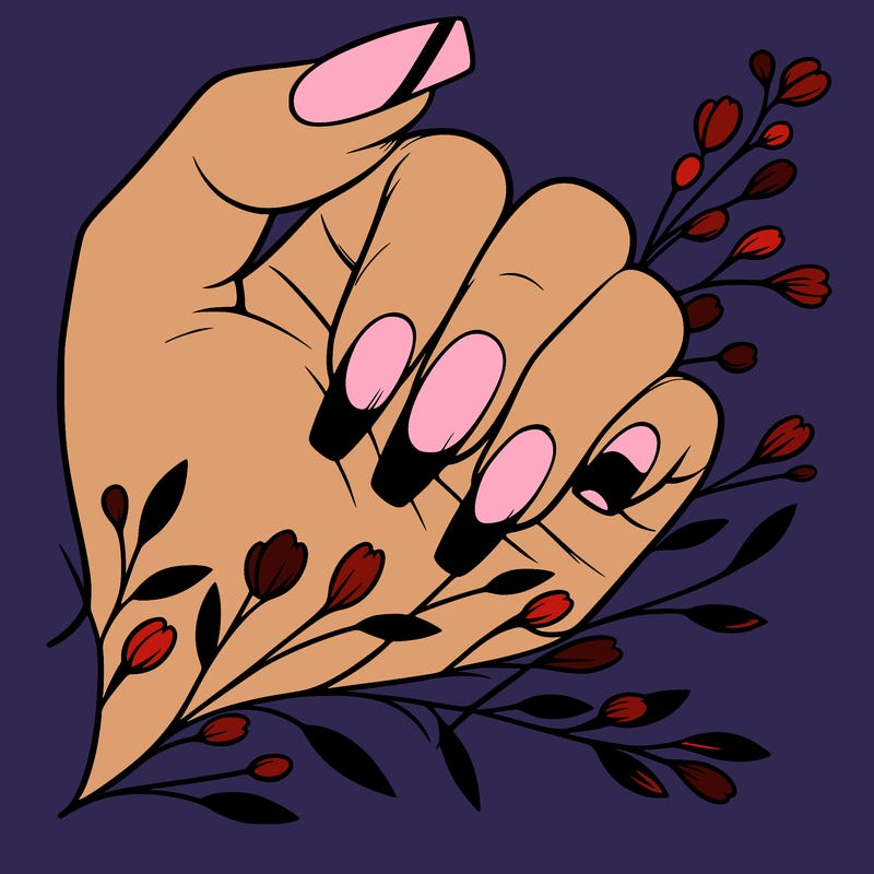 nails with french tip