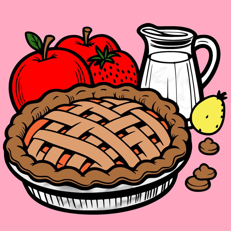 a pie of food