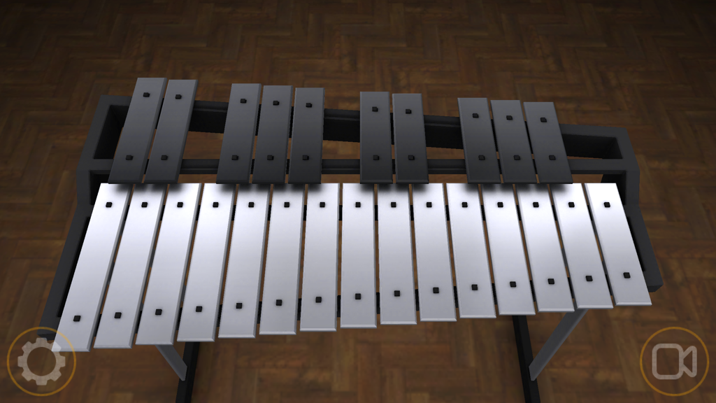 Interactive 3D view of a realistic glockenspiel instrument