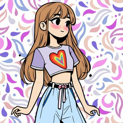 girl in a cute crop top