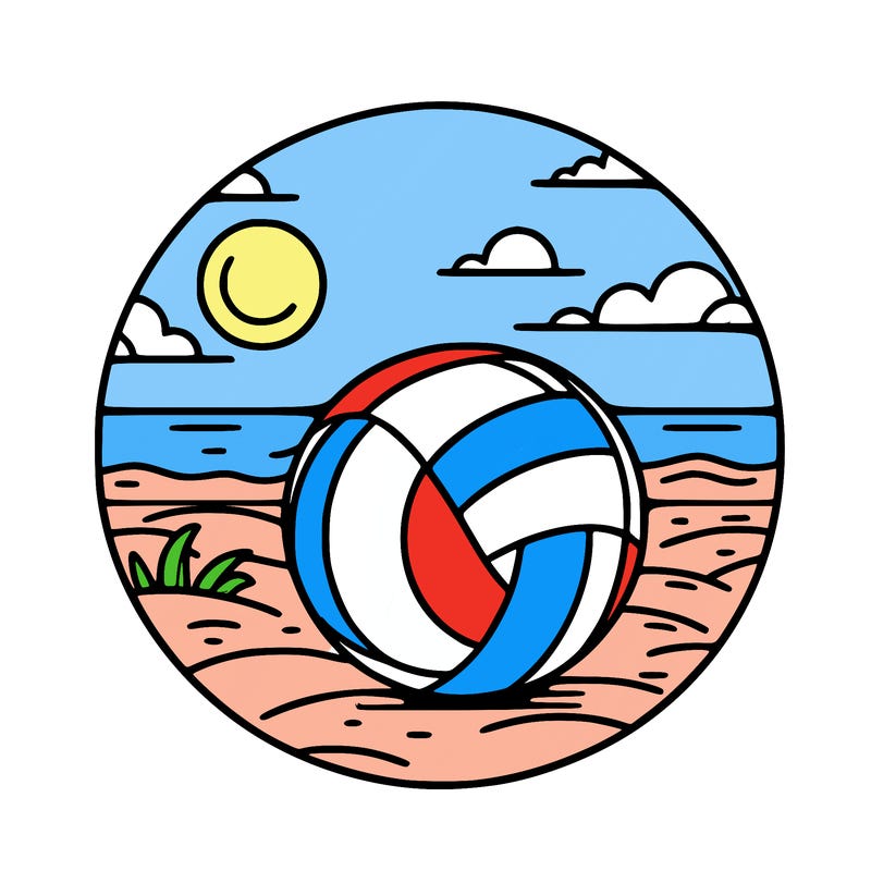 volleyball on a beach