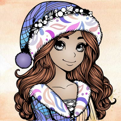 realistic christmas  girl