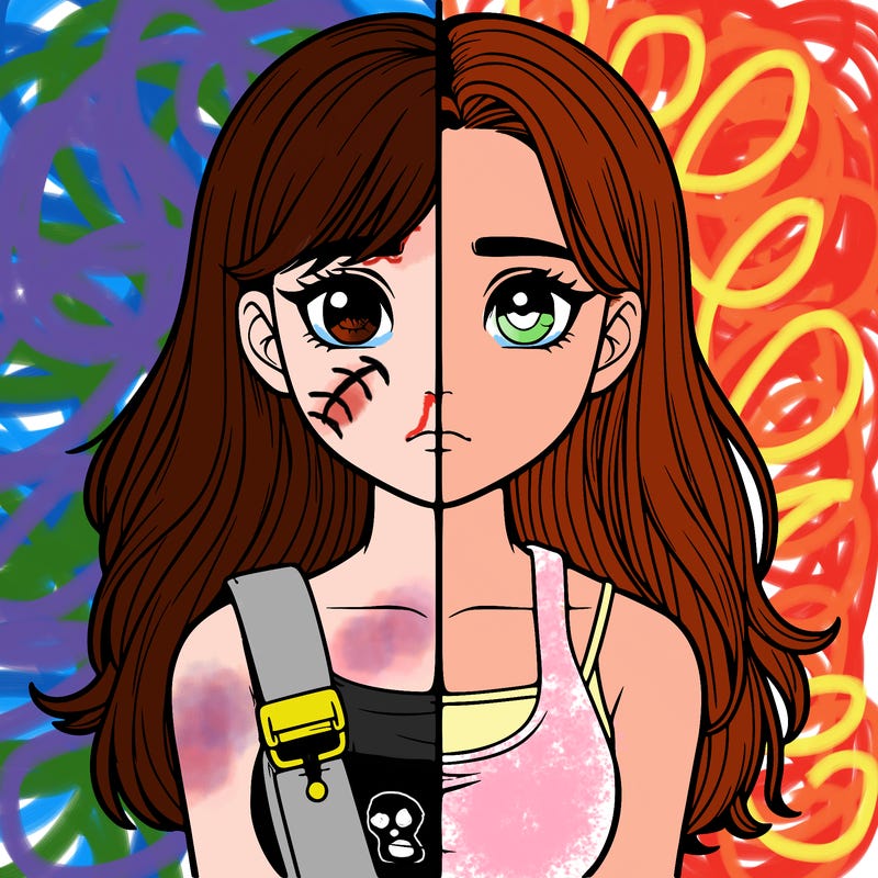 realistic girl split