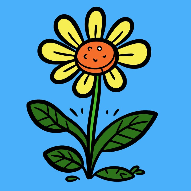 simple sketch of a flower