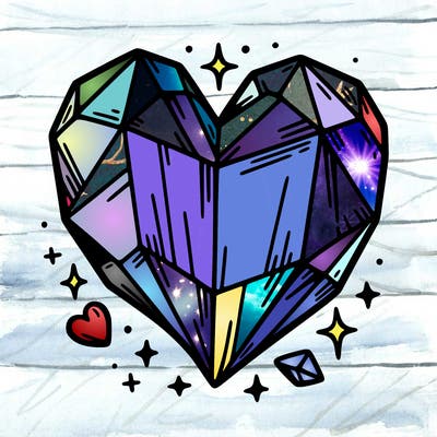 crystal heart