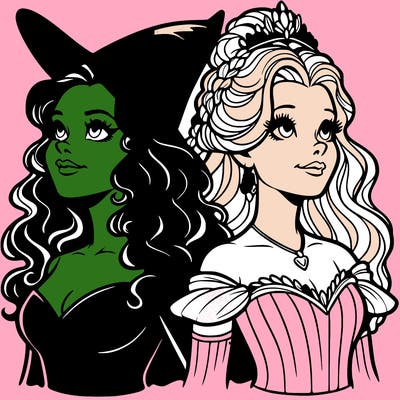 'elphaba and glinda (realistic)