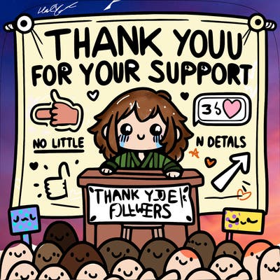 thank you followers for your support sign