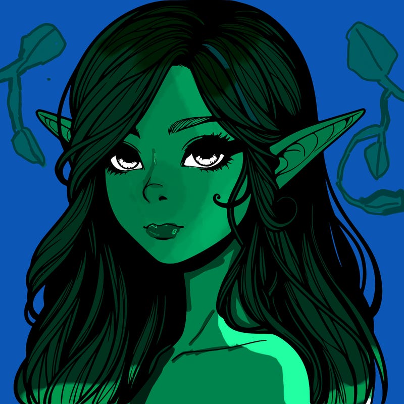 elf girl realistic dark fantasy