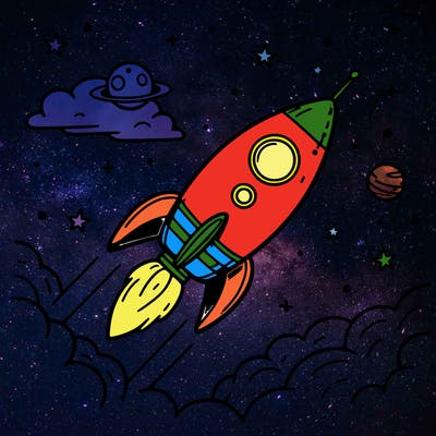 rocket in space