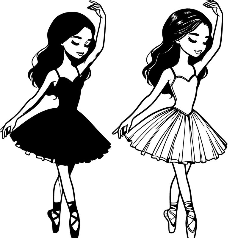 a realistic, black ballerina