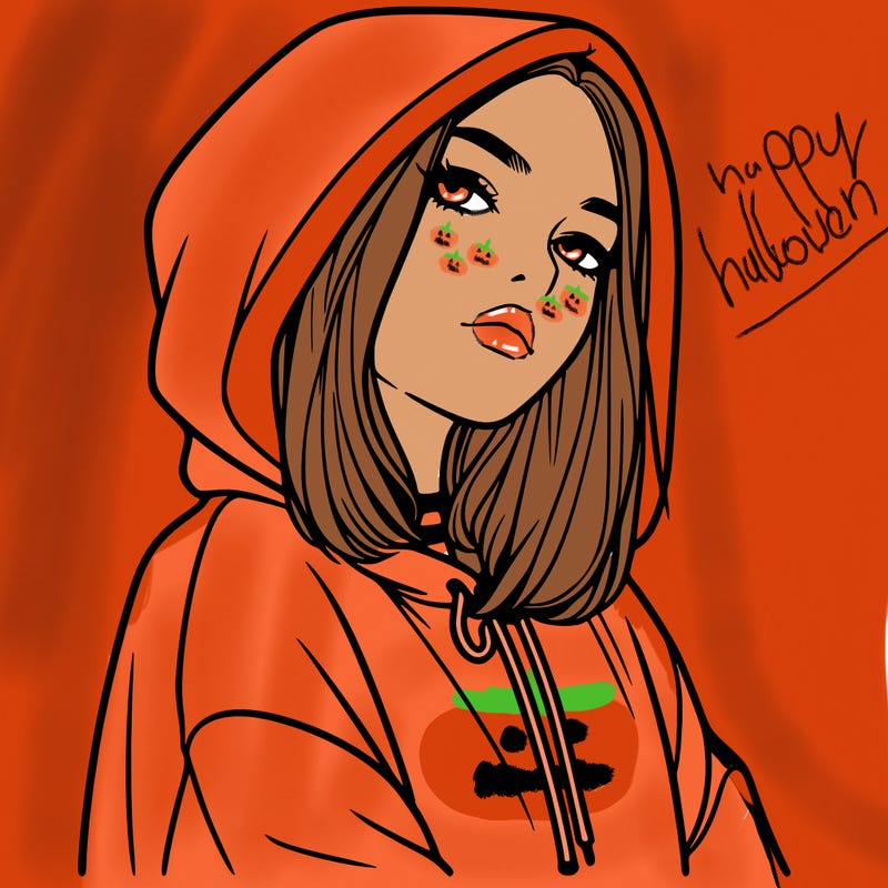 a realistic girl in a hoodie