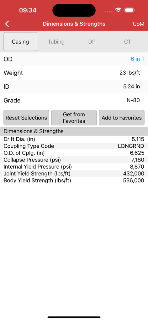 Halliburton eRedBook® Mobile - Technical data for oilfield casing dimensions and pipe strengths in the Halliburton eRedBook mobile app