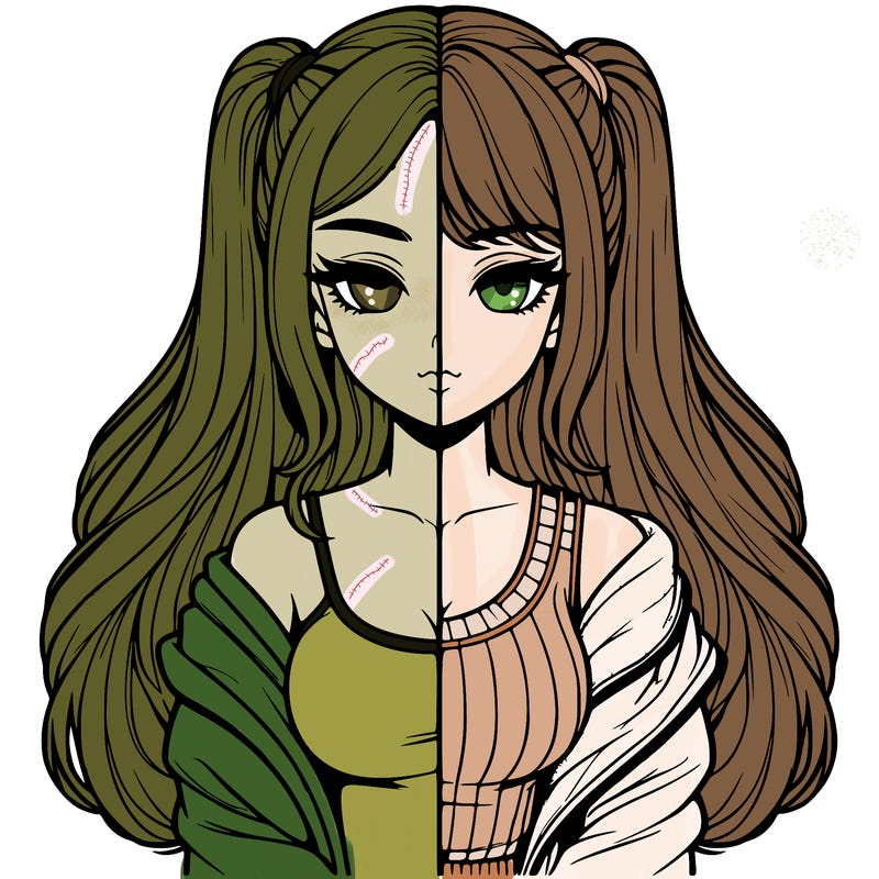 realistic girl split