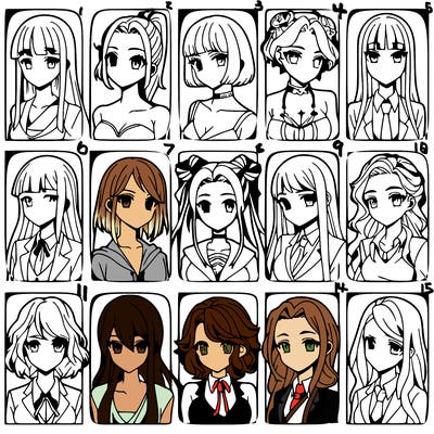 girls that look diffrent anime