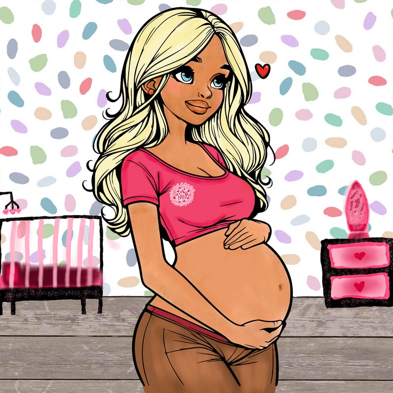 realistic pregnant girl