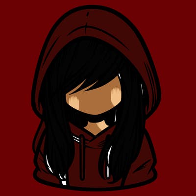 girl with hair covering her face and wearing a hoodie