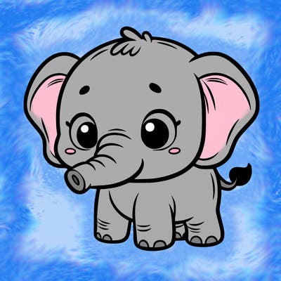 cute baby elephant