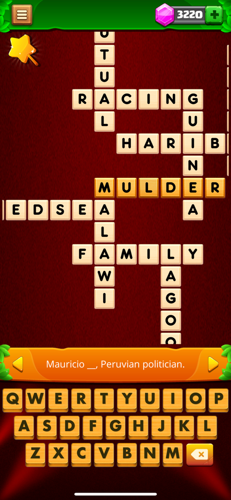 Crossword Master - Word Link - Crossword Master game interface showing a word puzzle and keyboard