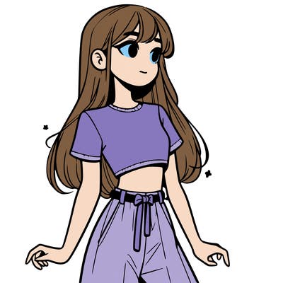 girl in a cute crop top