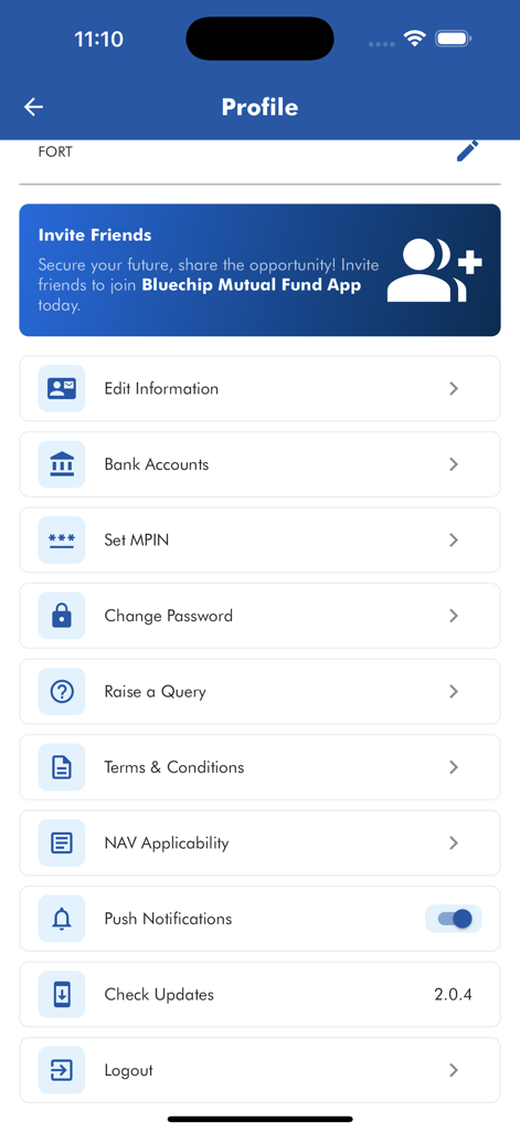 Bluechip MF Online - Finance App | MWM