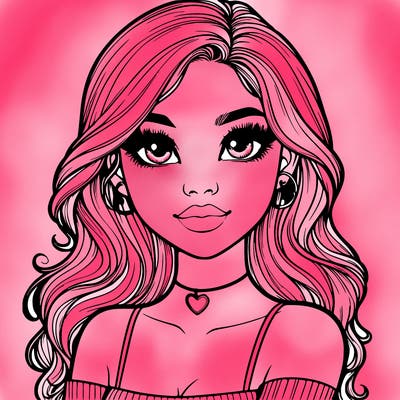 realistic pretty girl