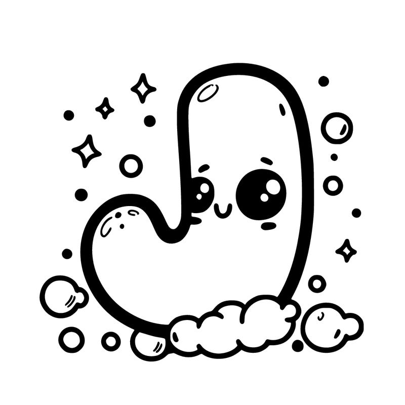 cute bubble letter if the letter j