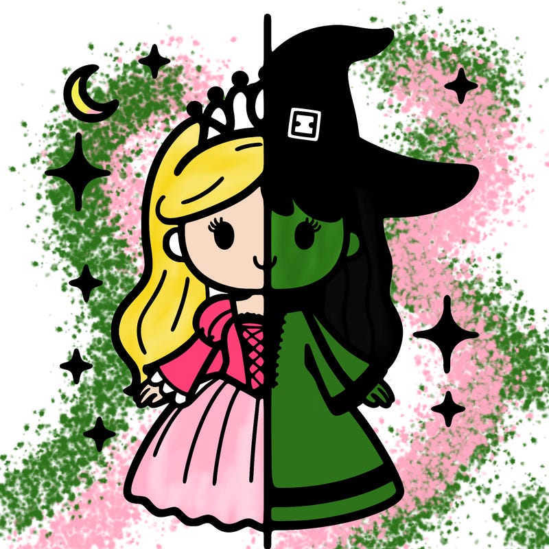split princess and witch