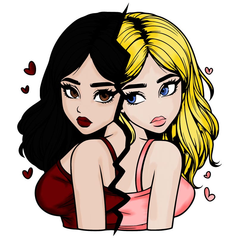 realistic girl split