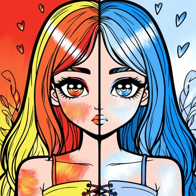 realistic girl split