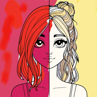 realistic girl split