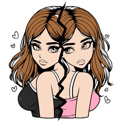 realistic girl split