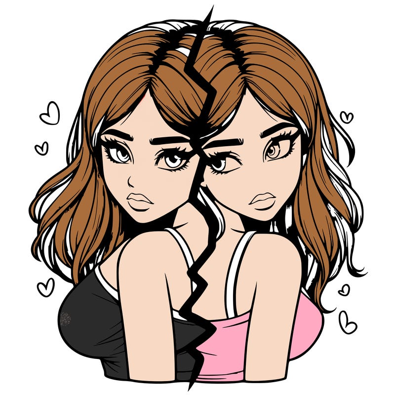 realistic girl split