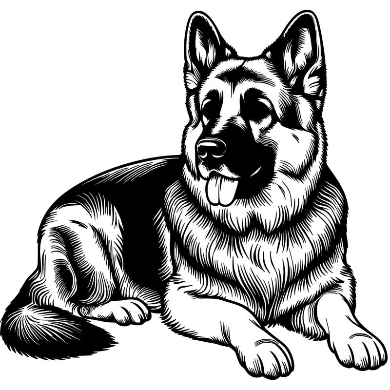 realistic german shepherd dog