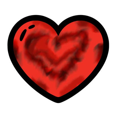 a blank heart