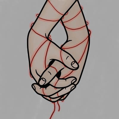 hands in shape of heart