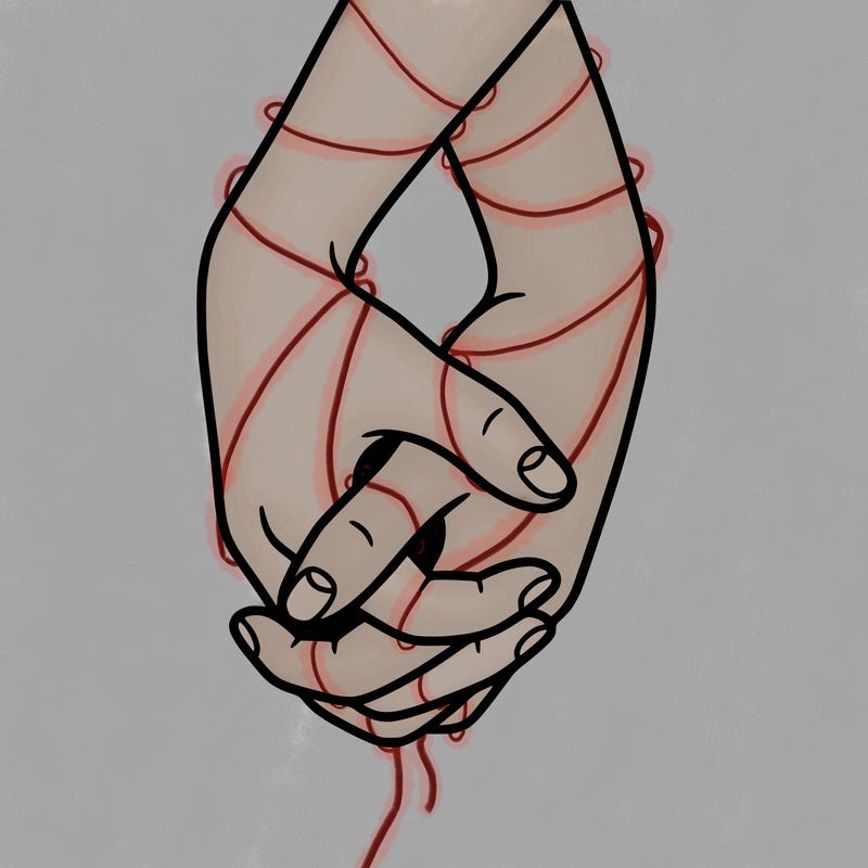 hands in shape of heart