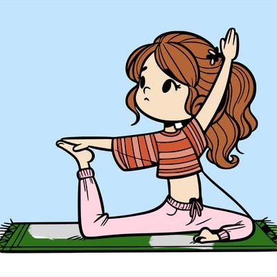 girl doing yoga