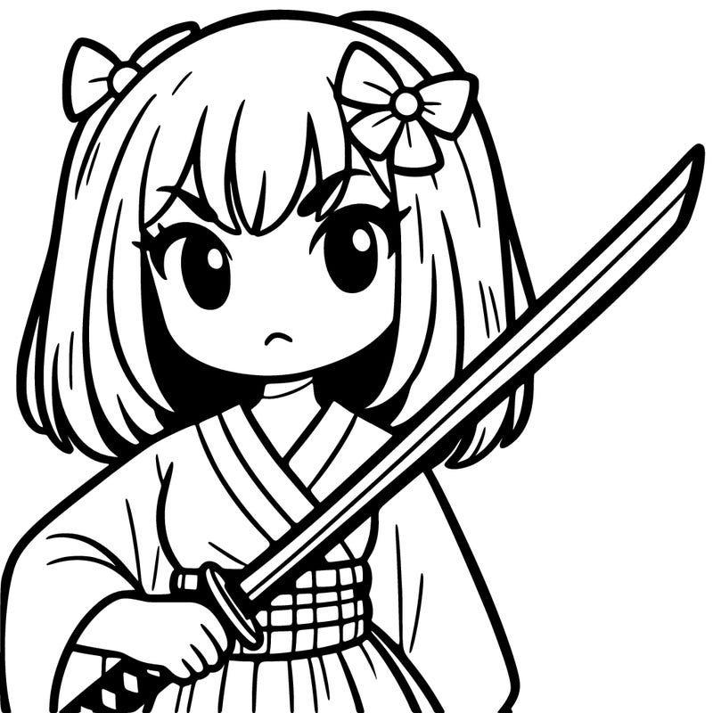 girl with a katana