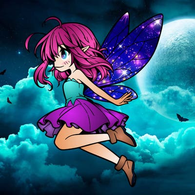 manga fairy flying