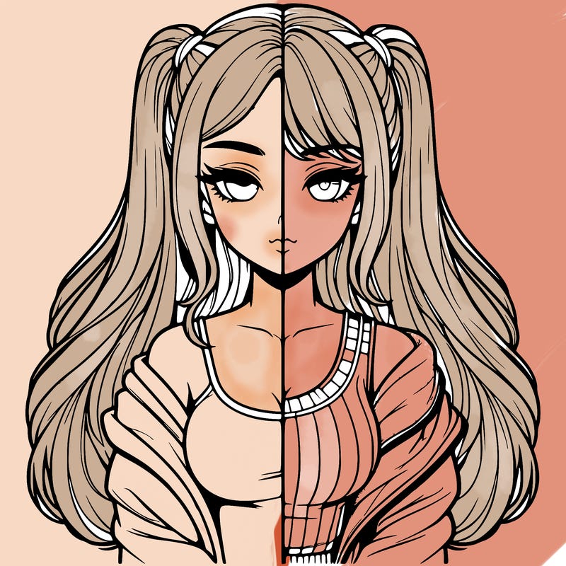 realistic girl split