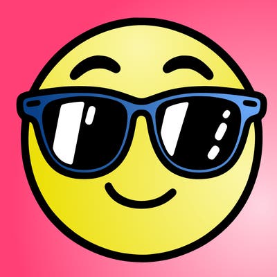 emoji with sunglasses
