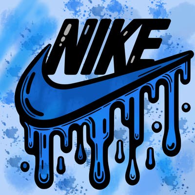 dripping nike logo