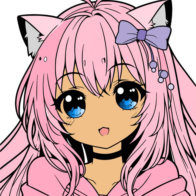 anime girl with cat ears