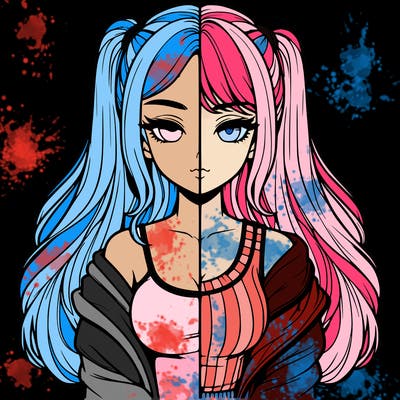 realistic girl split