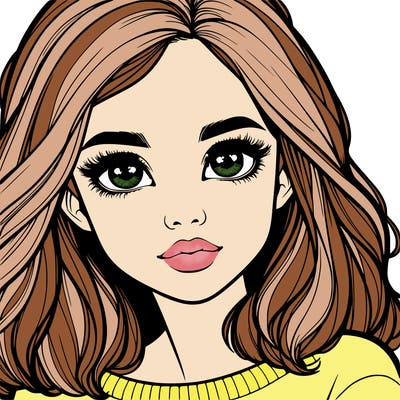 realistic girl whith cute eyes