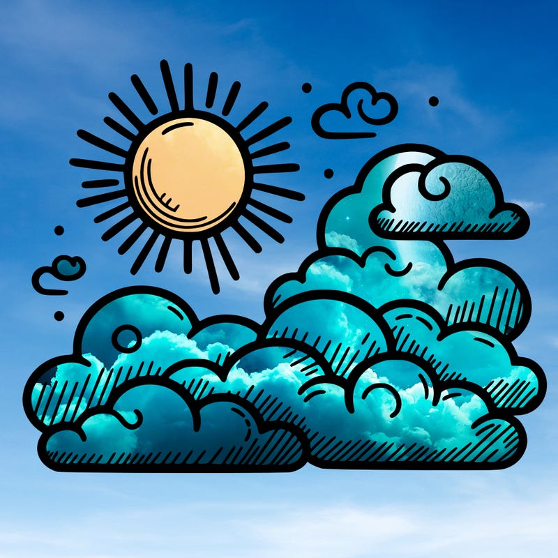 sky with sun and clouds